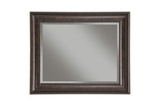 Benzara Polystyrene Framed Wall Mirror with Beveled Glass, Oil Rubbed Bronze