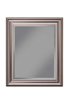Benzara Polystyrene Framed Wall Mirror with Beveled Glass, Silver