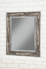 Benzara Polystyrene Framed Wall Mirror with Sharp Edges, Antique Black