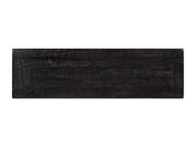 Benzara Wooden Console Table with Three Drawers, Antique Black
