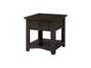 Benzara Wooden End Table with 1 Drawer & 1 Shelf, Espresso Brown