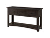 Benzara Wooden Console Table with Three Drawers, Espresso Brown