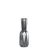 Benzara Ceramic Patterned Bottle Vase in Matte Finish, Small,  Silver