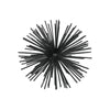 Benzara Sea Urchin Ornamental Sculpture in Metal, Small, Black
