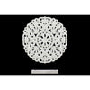 Benzara Wood Round Buddhist Wheel Ornament on Rectangular Stand in LG Matte Finish, White