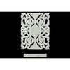 Benzara Wood Wide Rectangular Filigree Ornament on Rectangular Stand, White