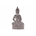 Benzara Cemented Meditating Buddha Figurine with Pointed Ushnisha, Gray