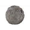 Benzara Cemented Sphere with Embossed Swirl Design, Large, Gray