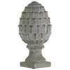 Benzara Cemented Artichoke Figurine on Base, Large, Washed Gray