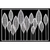Benzara Metal Veined Leaves Wall Decor in Landscape Orientation, White