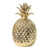 Benzara Porcelain Pineapple Figurine, Small, Gold