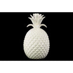 Benzara Porcelain Pineapple Figurine, Large, Glossy White