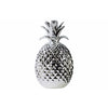 Benzara Porcelain Pineapple Figurine, Large, Silver