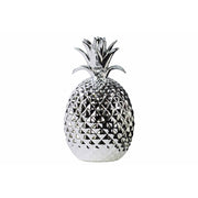 Benzara Porcelain Pineapple Figurine, Large, Silver
