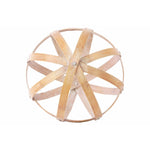 Benzara BamBoo Orb Dyson Sphere with 5 Circular Rings, Large, Natural Light Brown