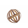 Benzara BamBoo Orb Dyson Sphere with 5 Circular Rings, Medium, Natural Brown