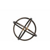 Benzara Small Metal Dyson Orb Sphere, GunMetal Gray