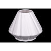 Benzara Ceramic Round Vase with Diagonal Ridges, White
