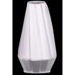 Benzara Ceramic Vase with Low Belly and Tapered Bottom, White