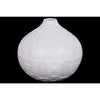 Benzara Patterned Ceramic Vase in Traditional Style, White