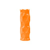 Benzara Cylindrical Ceramic Vase with Dimpled Sides, Large, Orange