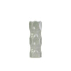 Benzara Cylindrical Ceramic Vase with Dimpled Sides, Medium, Gray