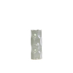 Benzara Cylindrical Shape Ceramic Vase with Dimpled Sides, Small, Gray