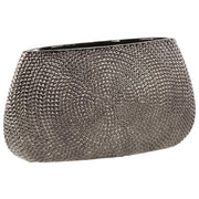 Benzara Ceramic Elliptical Vase with Pimpled Pattern, Large, Silver