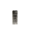 Benzara Rippled Pattern Ceramic Vase, Small, Silver