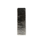 Benzara Rippled Pattern Ceramic Vase, Large, Silver