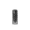 Benzara Patterned Ceramic Vase in Cylindrical Shape,  Silver