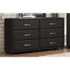 Benzara 6 Drawer Dresser In Wood And PVC, Black