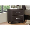 Benzara 2 Drawer Night Stand In Wood And PVC, Brown