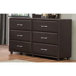 Benzara 6 Drawer Dresser In Wood And PVC, Brown