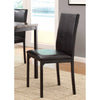 Benzara Leatherette Upholstered Counter Height Metal Frame Side Chair, Dark Brown (Set of 4)