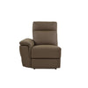 Benzara Leatherette Left Armrest Power Reclining Chair With USB Port, Brown