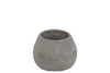 Benzara Cemented Bellied Flower Pot, Short, Gray