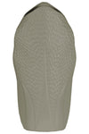 Benzara Ceramic Pyramidal Vase With Engraved Circle Design, Large, Gray