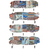 Benzara Aesthetic MDF and Metal Wall Decor with 3 Hooks, Multicolor, Set of 4