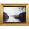 Benzara Natural Wooden Framed Hudson Highlands Wall Art, Multicolor