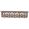 Benzara 31.5 Inches Wooden Wall Shelf with Scrollwork, Medium, Brown