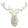 Benzara Magnesia Deer Head Wall Accent, White