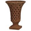 Benzara Stone Weave Planter with Flared Top, Burnt Umber Brown