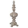 Benzara Well Carved Cemented Finial Accent, Cream