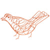 Benzara Bird Shape Metal Wine Holder, Orange