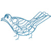 Benzara Bird Shape Metal Wine Holder, Blue