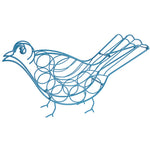 Benzara Bird Shape Metal Wine Holder, Blue
