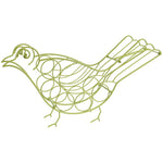 Benzara Bird Shape Metal Wine Holder, Green