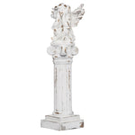 Benzara Distressed Angel Finial in Magnesium, White