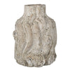 Benzara Aged Cement Planter with Distressed Finish, Cream
